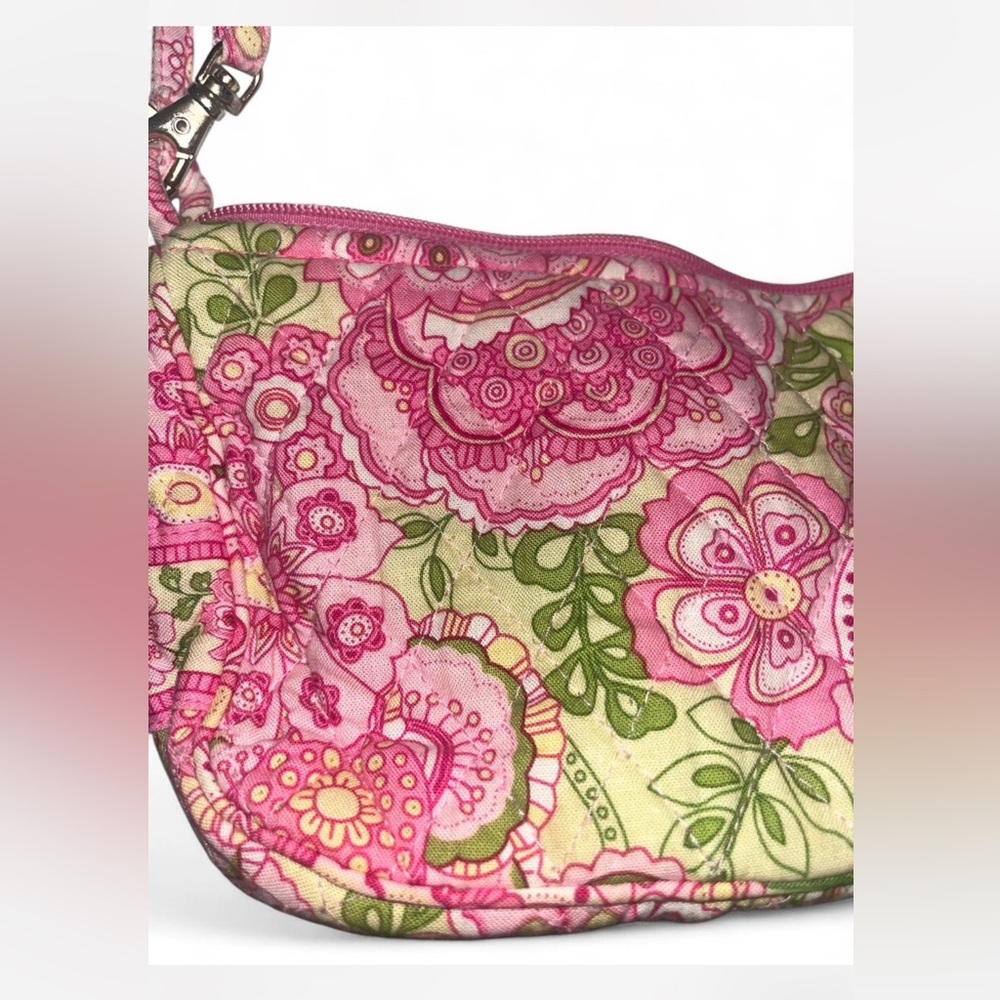 Vera Bradley Pink and Green Floral Crossbody Bag - Picture 2 of 4